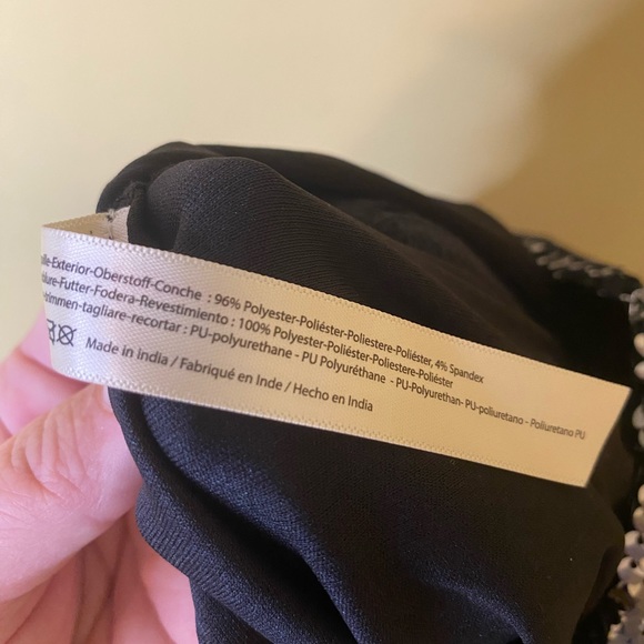 Free People Mini Skirt Sequins Camoflauge and Black Reversible Size 0 NWT - Picture 11 of 12